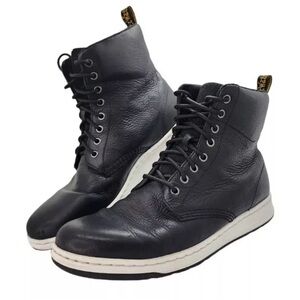 DR MARTENS Black and White Rigal Sneaker Boots